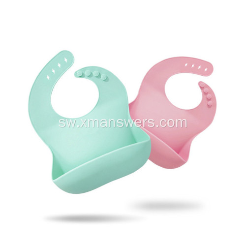 OEM 100% Chakula Grade Silicone Baby Bib